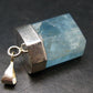 Aquamarine Gem Sterling Silver Pendant From Brazil - 1.8" - 20.10 Grams