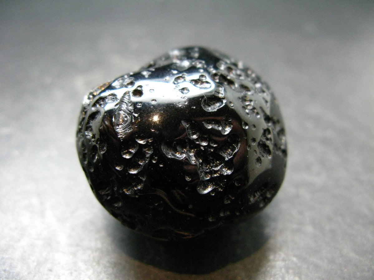 Rare Large Black Tibetan Tektite Tumbled Stone from Tibet - 1.5" - 58.0 Grams