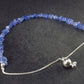 Natural Tumbled Tanzanite Zoisite Bead Silver Bracelet from Tanzania - Size Adjustable - 5.25 Grams