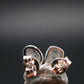 Natrolite Stud Earrings Sterling Silver From Russia - 1.14 Grams