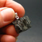 Unpolished Elite Shungite Silver Pendant from Russia - 0.7" - 2.91 Grams