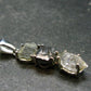 Moldavite Herkimer Meteorite Sterling Silver |Pendant From Czech Republic - 1.4" - 3.55 Grams