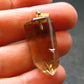 Natural Unheated Citrine Sterling Silver Gold Plated Pendant from Brazil - 1.4" - 6.87 Grams