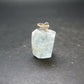 Aquamarine Gem Sterling Silver Pendant From Brazil - 0.8" - 2.81 Grams