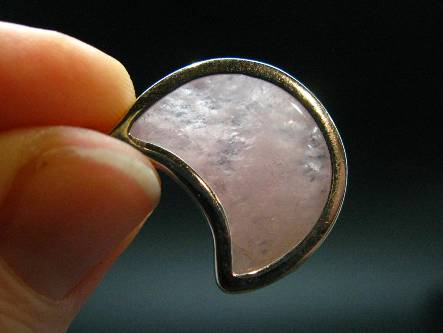 Pink Morganite Silver Pendant From Brazil - 1.1" - 3.26 Grams