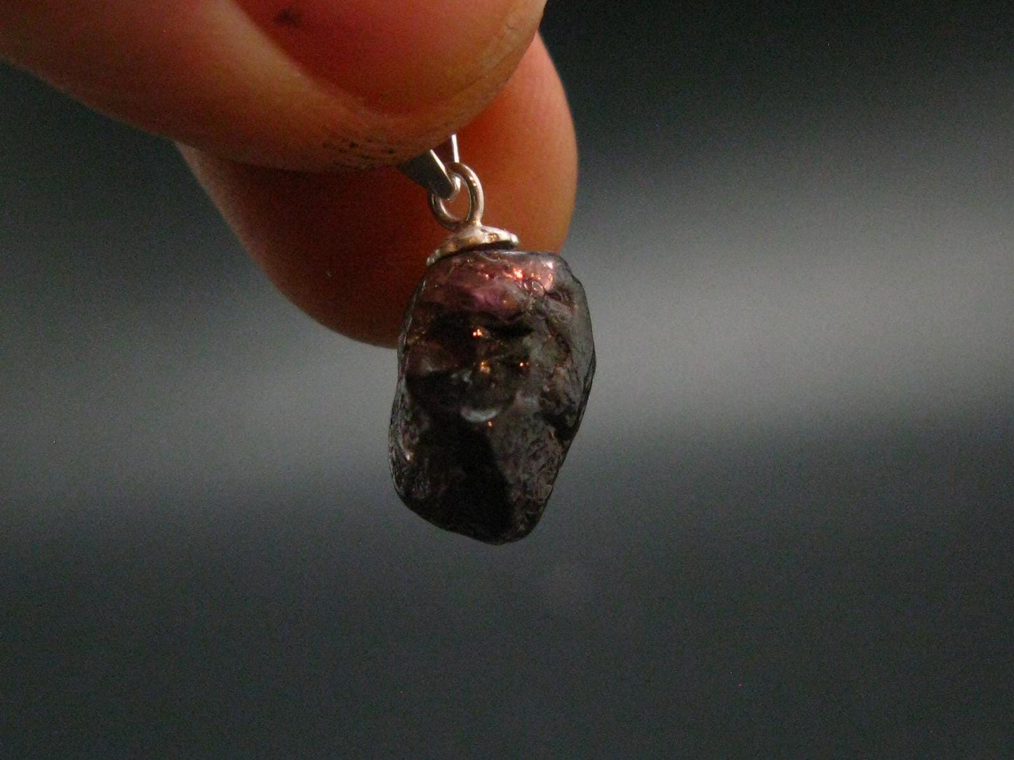 Rare Zircon Crystal Silver Pendant From Tanzania - 0.7" - 2.04 Grams