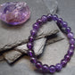 Amethyst Genuine Bracelet ~ 7 Inches ~ 8mm Round Beads