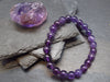 Amethyst Genuine Bracelet ~ 7 Inches ~ 8mm Round Beads