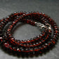 Gem Red Garnet Almandine Beads Silver Necklace from India - 20" - 48.45 Grams