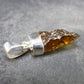 Natural Unheated Citrine Sterling Silver Pendant from Zambia - 1.1" - 2.23 Grams