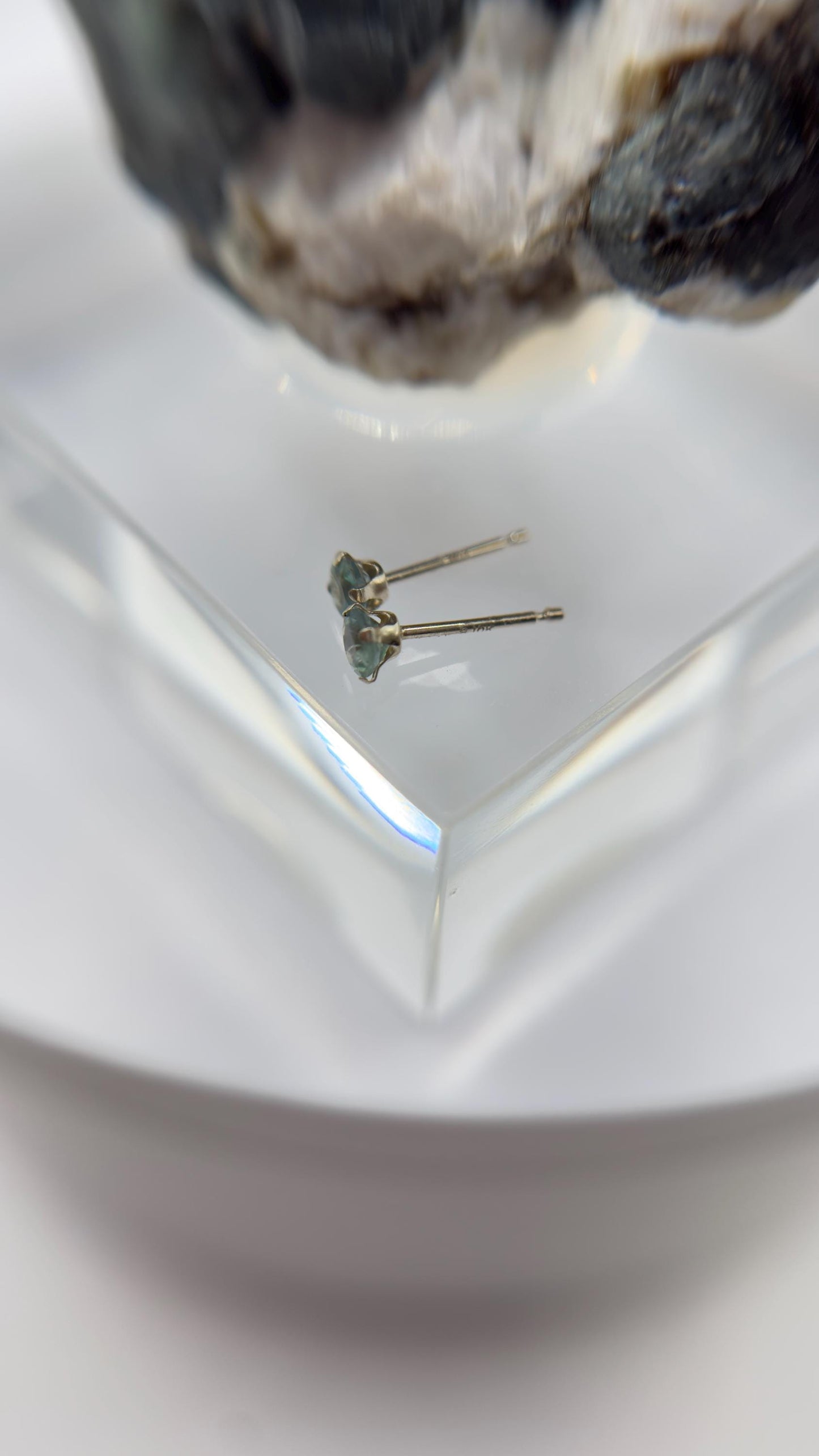 Alexandrite Stud Earrings Color Change Gemstone Silver Earrings June Birthstone Minimalist Jewelry