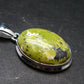 Unique Lizardite Serpentine Silver Plated Pendant from Norway - 1.4" - 5.69 Grams