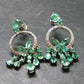 Gem Emerald Faceted Silver Earrings From Colombia - 5.82 Grams Total