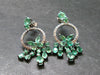 Gem Emerald Faceted Silver Earrings From Colombia - 5.82 Grams Total