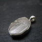 Very Rare White Cryolite 925 Silver Pendant from Greenland - 1.0" - 3.42 Grams