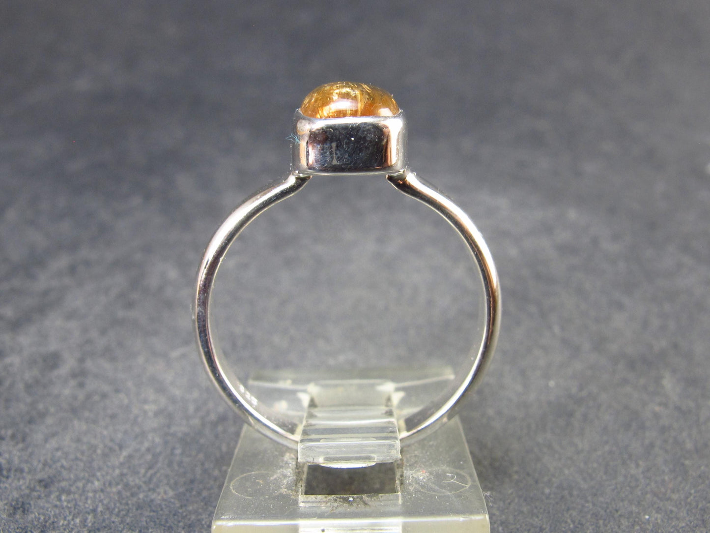 Fabulous Untreated Imperial Topaz 925 Silver Ring from Brazil - Size 7.25 - 3.05 Grams