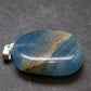 Lemurian Aquatine Blue Calcite Silver Pendant from Argentina - 1.3" - 7.96 Grams