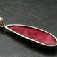 Vivid Juice Carmine Red Gem Rhodonite Silver Pendant From Brazil - 1.7" - 4.44 Grams