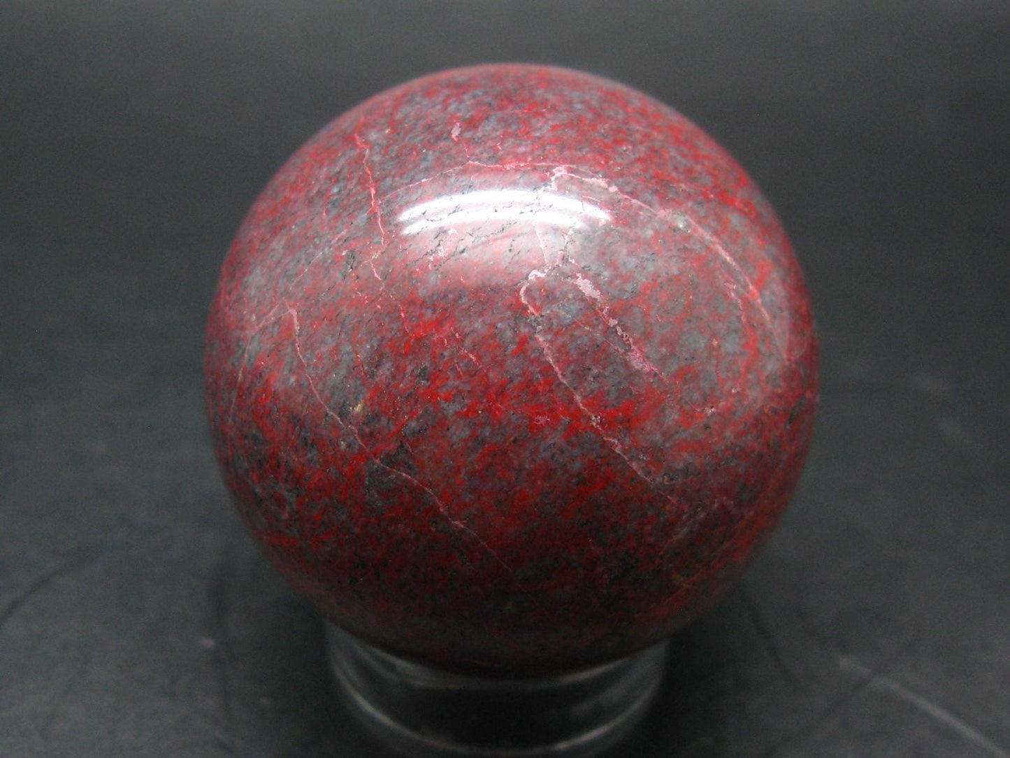 Large Cinnabar Ball Sphere from Spain - 176.6 Grams - 2.0"