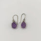 Carved Amethyst Drop Earrings – Handcrafted Purple Gemstone Dangles in Sterling Silver - Weight 4.65 Grams