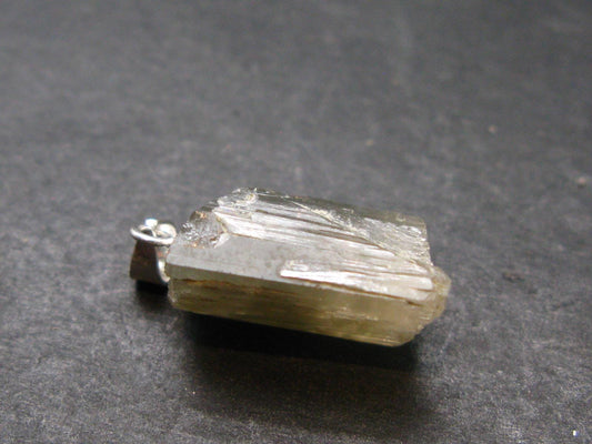 Nice Terminated Danburite Crystal Silver Pendant from Russia - 0.9" - 2.97 Grams