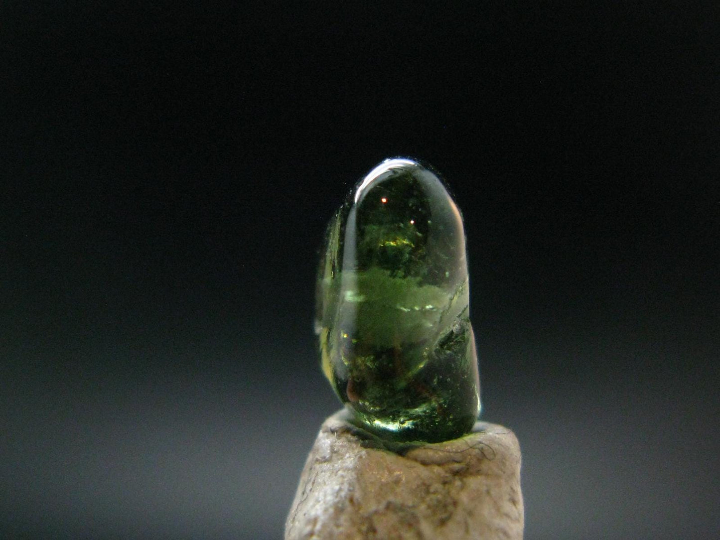 Moldavite Tektite Tumbled Bead from Czech Republic - 9 mm - 2.50 Carats