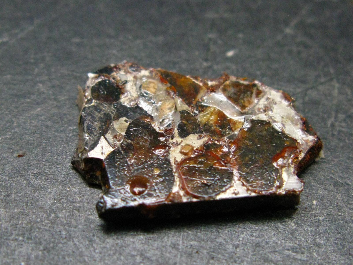 Large Sericho Meteorite Pallasite Olivine Slice From Kenya - 1.5" - 3.10 Grams