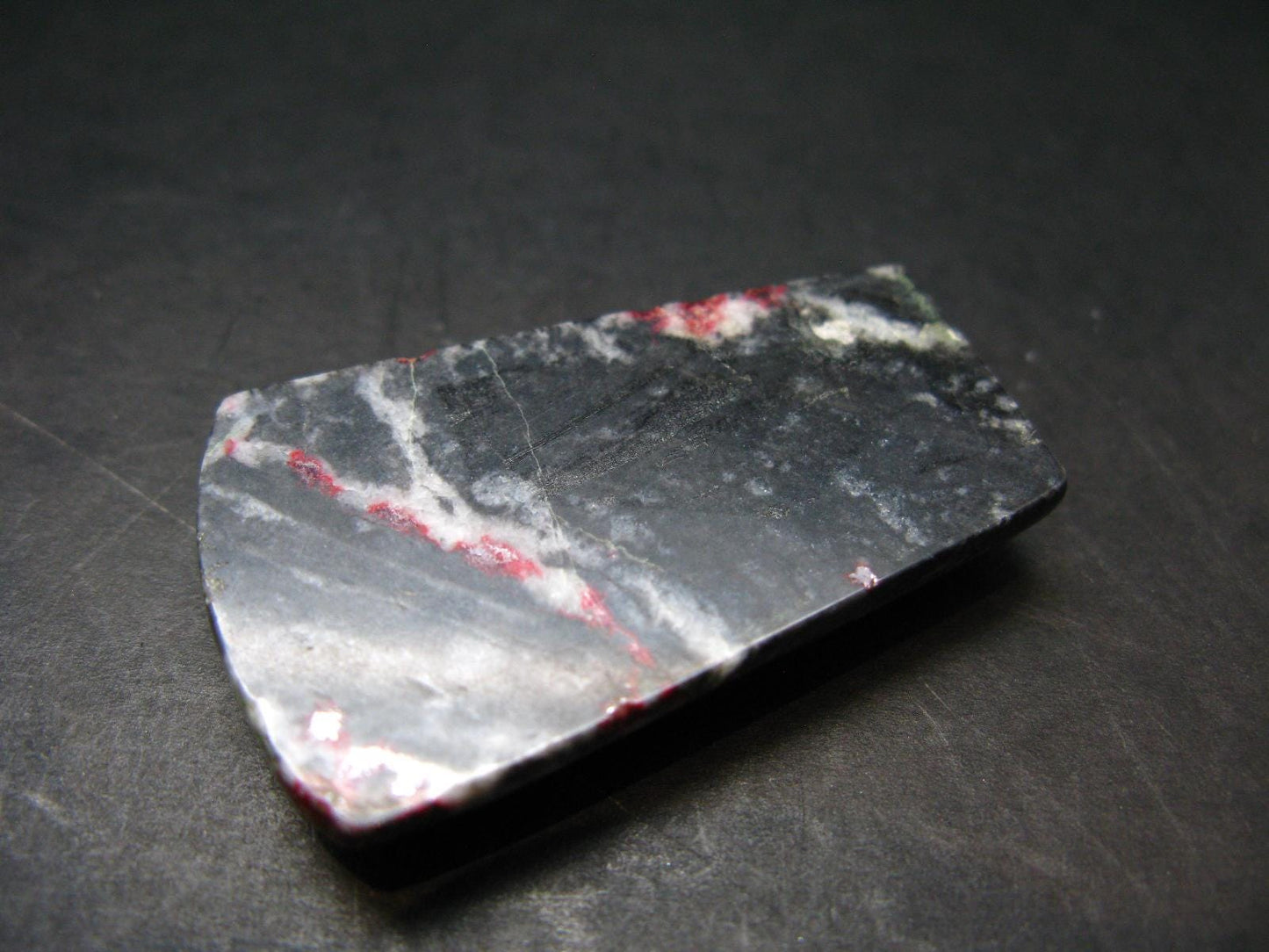 Cinnabar in Dolomite Cabochon from China - 19.10 Grams - 45 x 28 mm