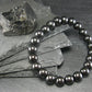 Shungite Genuine Bracelet ~ 7 Inches ~ 8mm Round Beads