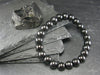Shungite Genuine Bracelet ~ 7 Inches ~ 8mm Round Beads