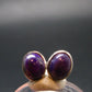 Sugilite Silver Stud Earrings From South Africa - 0.3" - 2.29 Grams