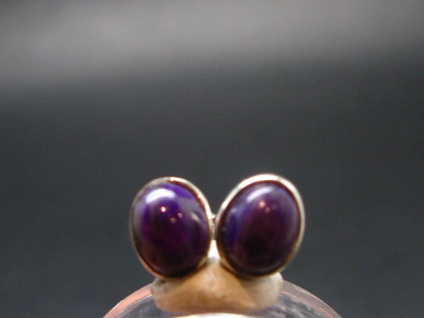 Sugilite Silver Stud Earrings From South Africa - 0.3" - 2.29 Grams