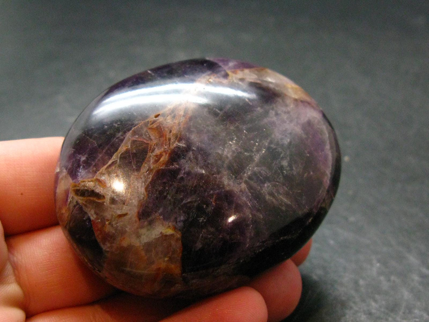 Rare Auralite Super 23 Amethyst Tumbled Stone From Canada - 2.3" - 105.10 Grams