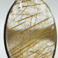 Golden Rutilated Quartz Ring – Oval Rutile Crystal Statement Ring - Size 8