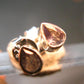 Alexandrite Gem Silver Stud Earrings From Russia - 0.87 Grams