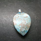 Quantum Quattro Shattuckite Malachite Dioptase Chrysocola Silver Pendant from Namibia - 1.4" - 4.12 Grams