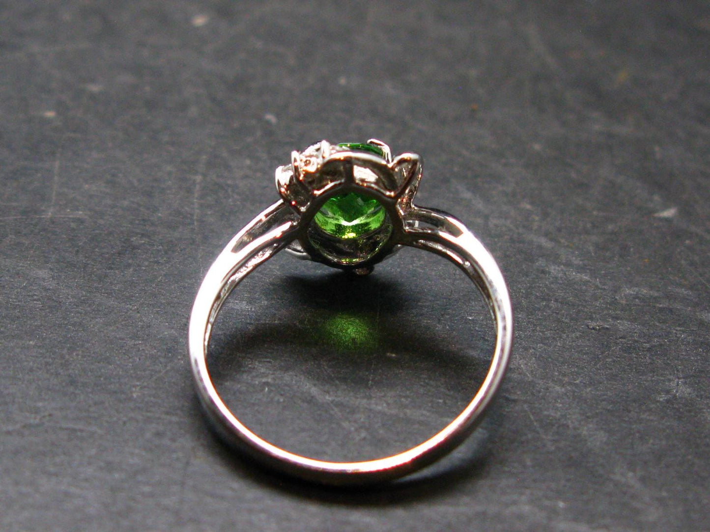 Helenite Gaia Stone Gem Sterling Silver Ring From Washington - Size 7 - 1.65 Carats