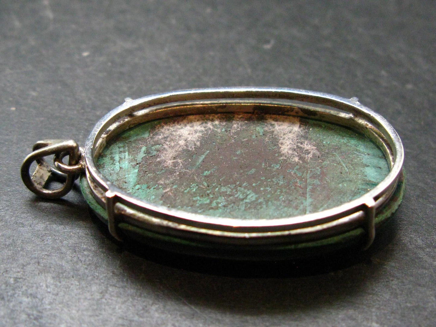 Queen of Green!! Genuine Vivid Vibrant Green Malachite Sterling Silver Pendant - 2.3" - 30.0 Grams