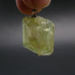 Rare Gemmy Yellowish-Green Brazilianite Terminated Crystal Silver Pendant From Brazil - 1.1" - 6.55 Grams