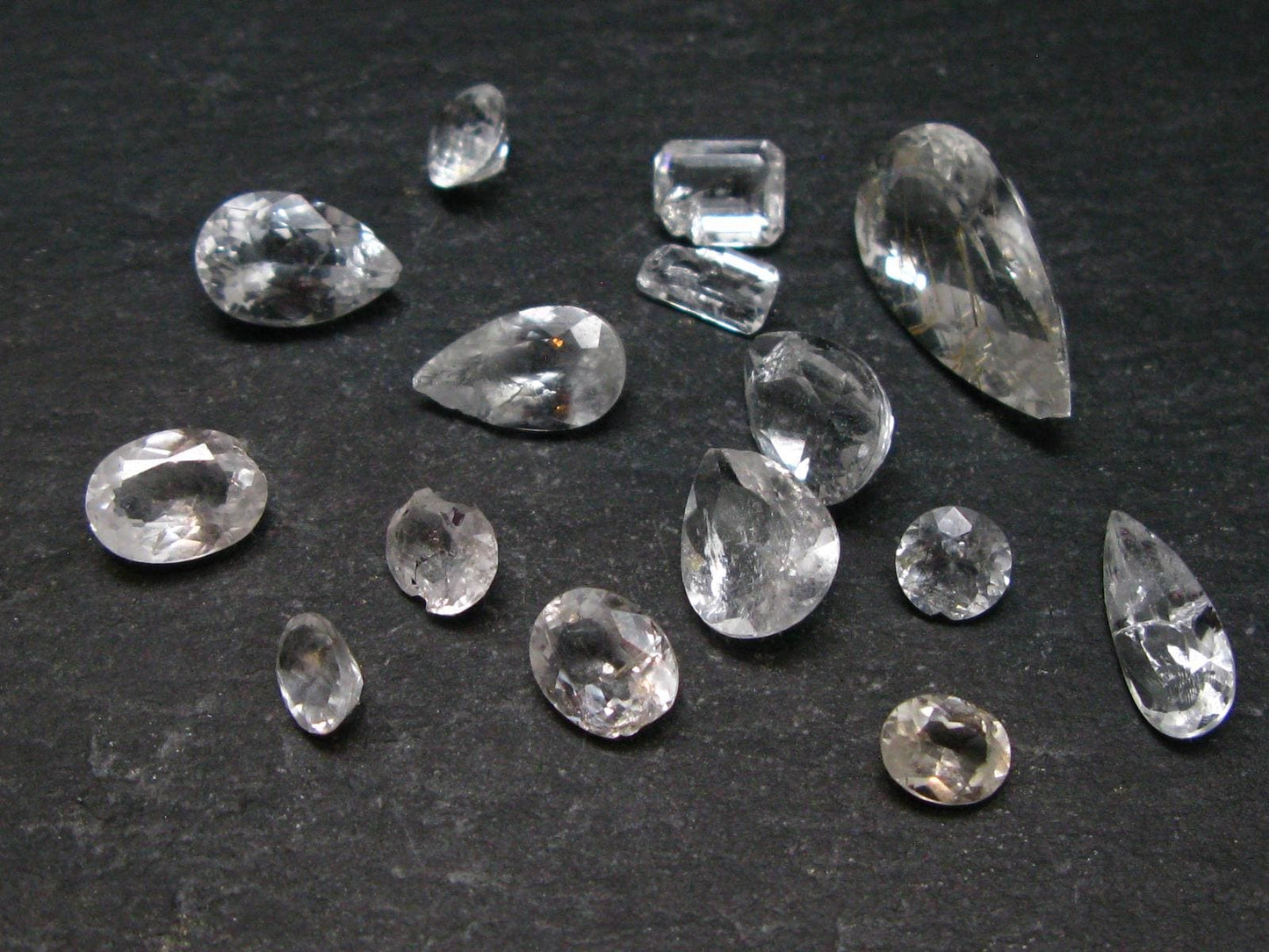 Lot of 15 Gem Phenacite Phenakite Chipped Cut Stones From Nigeria - 29.09 Carats