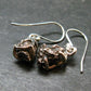 Raw Campo Del Cielo Meteorite Earrings In Silver From Argentina - 6.96 Grams