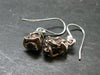 Raw Campo Del Cielo Meteorite Earrings In Silver From Argentina - 6.96 Grams