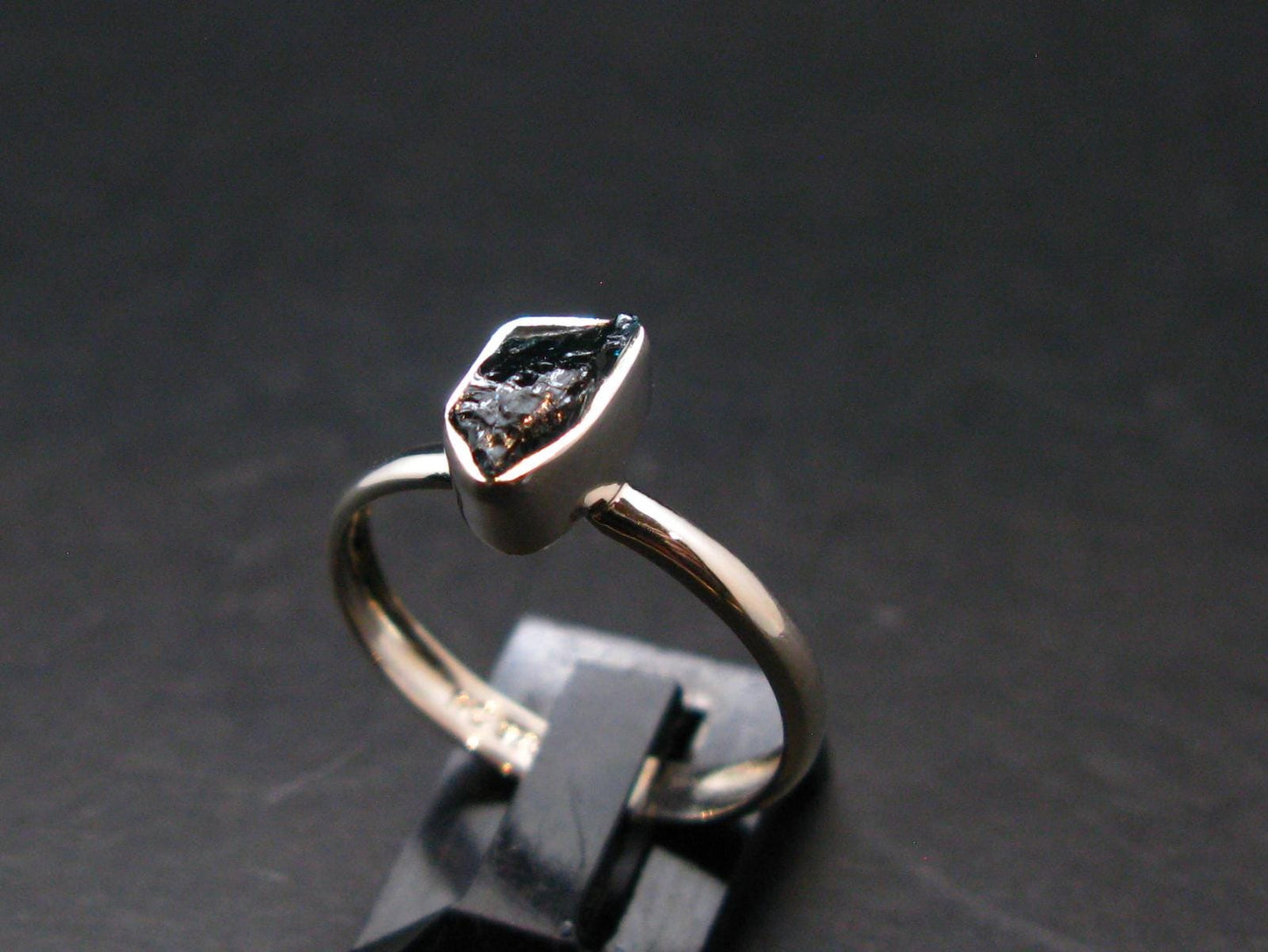 Blue Lazulite Silver Ring From Pakistan - Size 8 - 1.77Grams