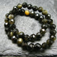Goldsheen Obsidian Genuine Bracelet ~ 7 Inches ~ 4mm Facetted Beads