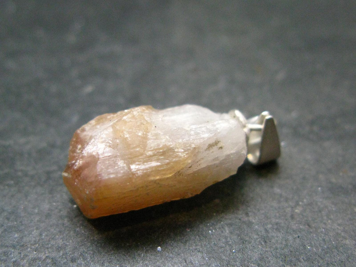 Natrolite Crystal Silver Pendant from Canada - 0.9" - 1.72 Grams
