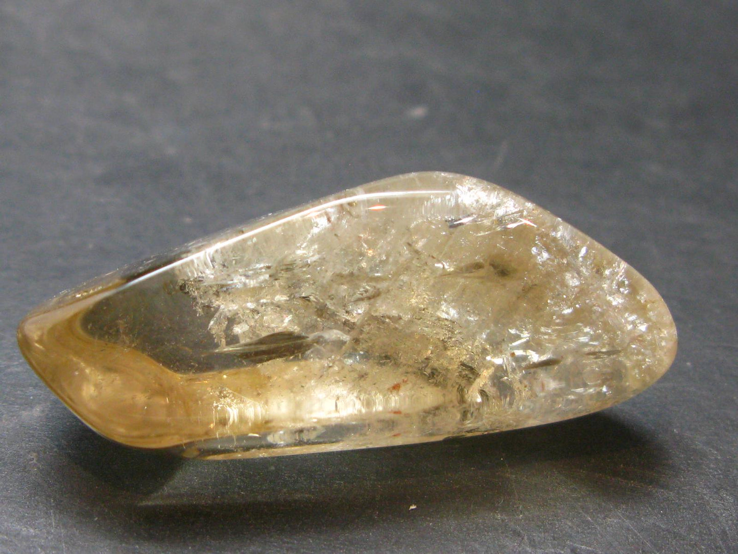 Nice Untreated Unheated Citrine Tumbled Stone from Zambia - 83.5 Carats - 1.7"