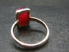 Vivid Juice Carmine Red Gem Rhodonite Silver Ring From Brazil - 3.65 Grams - Size 6.5