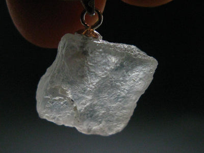 Clear Petalite Crystal Silver Pendant from Brazil - 0.7" - 1.89 Grams