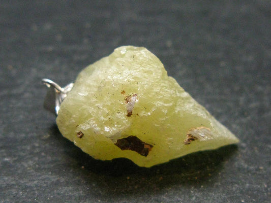Wulfenite Crystal Silver Pendant From Arizona, USA - 1.2" - 10.82 Grams