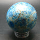 Large neon blue Apatite sphere from Madagascar- 364.5 GRAMS - 2.3"